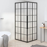 ZNTS Shower Cabin Frosted ESG 80x70x180 cm Black 151860