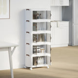 Stackable Storage Box with Wheels 5-Tier 28 L 48,5x29,5x139 cm 4012373