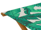 Deck Chair 2 pcs Solid Eucalyptus Wood Leaf Pattern 42024901