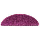 Stair Mats 10 pcs 56x17x3 cm Violet Half Round 149793