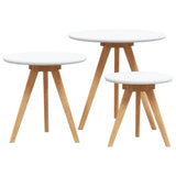 Coffee Table 3 pcs Brown Solid Walnut Wood 42009908