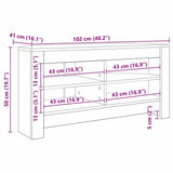 Corner TV Cabinet 102 x 40.5 x 45 cm Smoked Oak Engineered Wood 889780