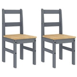 4 Piece Dining Set "PANAMA" Grey Solid Wood Pine 3345177