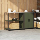 Kitchen Storage Set HATTEM 2 pcs Olive Green Cold-rolled Steel 3392662