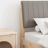 Upholstered Headboard Taupe 90 cm Solid Pine Wood 879417