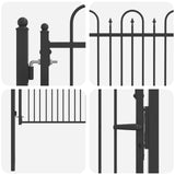 Fence Gate HORST 100 x 75 cm Metal Black Lockable 42034053