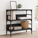 Console Table Black Engineered Wood, Metal 75 x 32 x 75 cm 839053