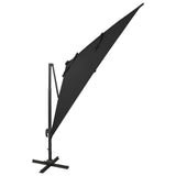 Cantilever Garden Parasol Black Polyester, Aluminium 3m Diameter 312348