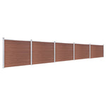 ZNTS Fence Panel Set WPC 872x146 cm Brown 3070454