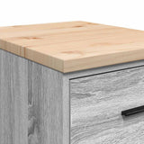 Garage Storage Cabinet Grey Sonoma 40x51x85 cm Solid Wood Pine 860594