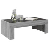 Coffee Table with Infinity LED Grey Sonoma 90x50x30 cm 847621