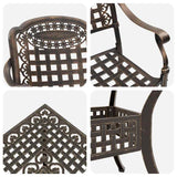 Garden Table Set 5 pcs Bronze Cast Aluminium 3334728