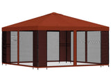 Garden Gazebo with Sidewalls 3 x 3 m Terracotta 900364
