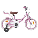 Kids Bike 14 Inches for 3-5 Years Old Light Pink 42009448