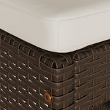 Garden Bar Stools with Cushions 6 pcs Brown Poly Rattan 368691