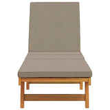 Sun Lounger Reclining Brown 63 x 199 x 85cm Solid Acacia wood 4105538