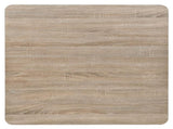 Bistro Table MDF and Steel Square 80x80x75 cm Oak Colour 245614