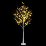 ZNTS 6FT Snowflake Christmas Tree with 96 LED Lamp 79858224