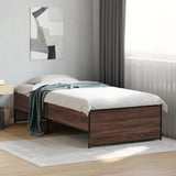 Bed Frame without Mattress Brown Oak 90x200 cm 845245