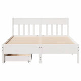 Bed Frame without Mattress White 140x190 cm Solid Wood Pine 3301879