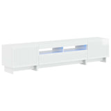 5 Piece LED TV Cabinet High Gloss White Engineered Wood 3416420