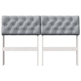 Upholstered Headboard Light Grey 120 cm Solid Pine Wood 879188
