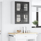 Wall Glass Cabinet PORTO 2 pcs Black 60 x 31 x 40 cm 885318