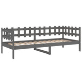 Day Bed without Mattress Grey 90x200 cm Solid Wood Pine 820758