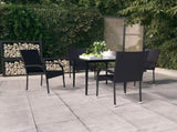 5 Piece Garden Dining Set Black 3099396