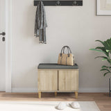 Hall Bench with Cushion with Storage Sonoma Oak 60 x 38 x 46 cm 891522