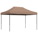 ZNTS Foldable Party Tent Pop-Up Brown 410x279x315 cm 4005012