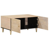 ZNTS Coffee Table 80x50x40 cm Solid Wood Mango 358253