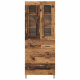 Highboard with Drawer 2 pcs Old Wood Engineered Wood 3415795