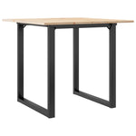 ZNTS Dining Table O-Frame 80x80x75 cm Solid Wood Pine and Steel 3282673