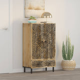Highboard 60x33x100 cm Solid Wood Mango 358242