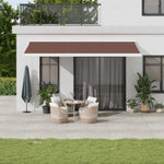 ZNTS Manual Retractable Awning Brown 500x300 cm 3215722