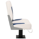 Foldable Boat Seat 1 Set Blue and White 41x36x48 cm 3284284