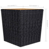 Garden Bistro Set Black and Brown 3095935