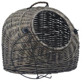 Cat Transporter Grey 50x42x40 cm Natural Willow 170905