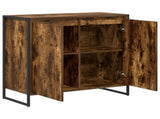 Side Cabinet Smoke Oak 79 x 36 x 75 cm Engineered Wood 886602