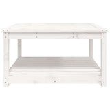 Garden Table White 82.5x82.5x45 cm Solid Wood Pine 824142