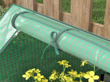 Metal Planter Box with Cover, Raised Garden Bed with Greenhouse, for Herbs and Vegetables, Green and T3398P311643