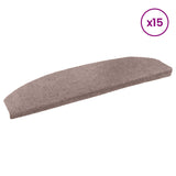 Self-adhesive Stair Mats 15 pcs Beige 80 x 24.5 x 3.5 cm 42038664