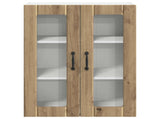 Wall Glass Cabinet LUCCA Artisan Oak 60 x 31 x 80 cm 885094