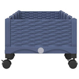 Garden Planter with Wheels Blue Grey 160 x 40 x 33 cm PP 3423130