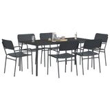 Dining Set 7 pcs Anthracite Steel 3422863