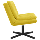 Swivel Relaxing Chair Yellow 63 x 75 x 76 cm Velvet 42007366