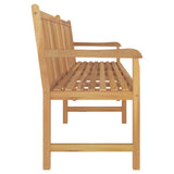 Garden Bench Warm Teak Wood Fine Sanded Teak Hardwood Large 316624