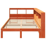 Bookcase Bed without Mattress Wax Brown 120x200 cm Solid Wood Pine 3324387