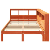 Bookcase Bed without Mattress Wax Brown 120x200 cm Solid Wood Pine 3324387